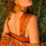 Vestido sedas de la jungla terracota / Bomara Design