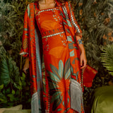 Kimono sedas de la jungla terracota / Bomara Design