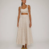Rocio Cotton Skirt / Taupe