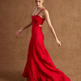 Vestido Milano Rojo / Taupe