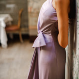 Vestido largo violeta